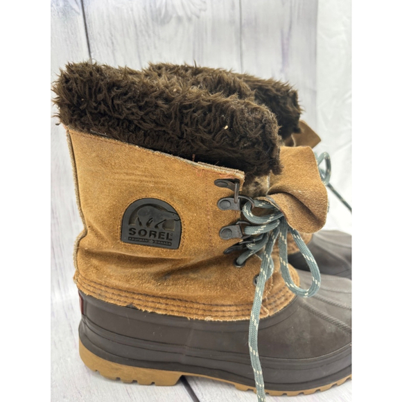 Vintage Kaufman Sorel Boots, Tan & Brown size 8.5? - Picture 2 of 12